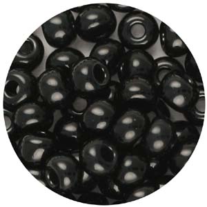 SB6-19 - Preciosa Czech seed beads - opaque black