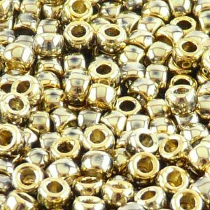 SBP8-238 - Matubo Czech size 8 seed beads - crystal full amber
