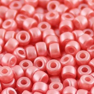 SBP8-339 - Matubo Czech size 8 seed beads - pastel light coral