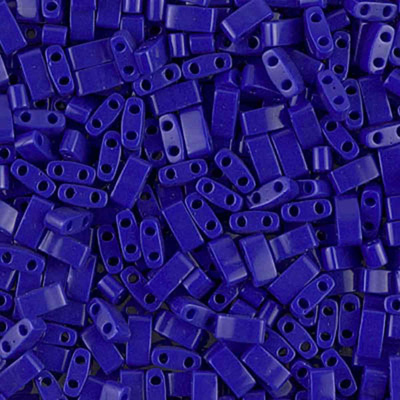 TLH414 - Miyuki Half Tila Beads - opaque cobalt