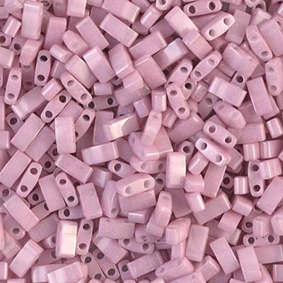 TLH599 - Miyuki Half Tila Beads - opaque antique rose lustre