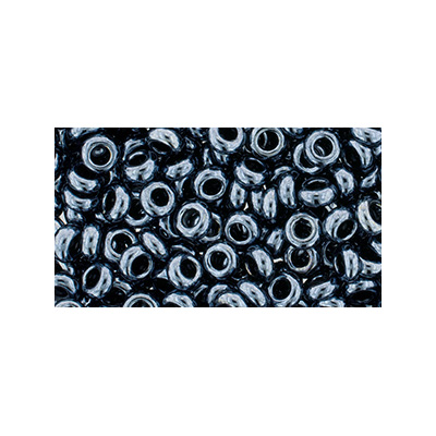 SB6JTD-81 - Toho size 6 demi-round seed beads - metallic hematite