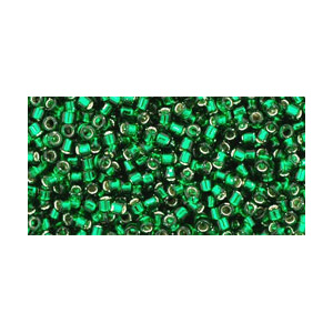 SB11JTT-36 - Toho Treasures beads - silver-lined green emerald