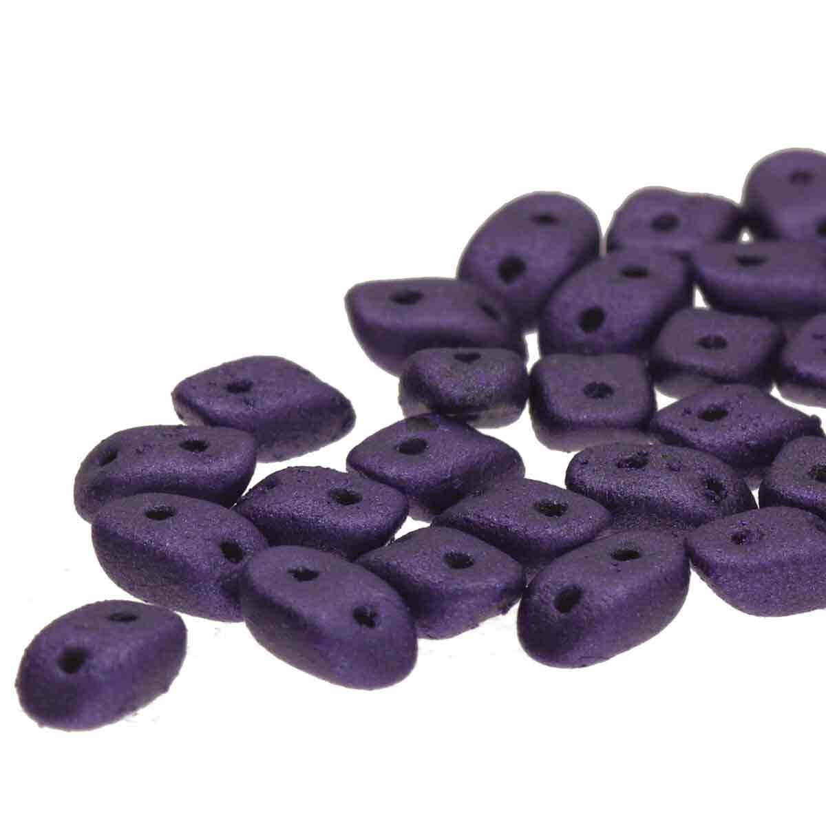 GBWAV-281 - Czech Wave Beads - metallic suede purple