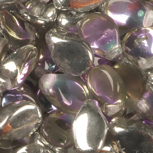 GBPIP-202 - Czech pips pressed beads - crystal vitrail light