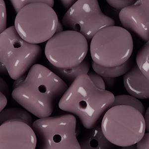 GBPLT-135 - Czech pellet pressed beads - opaque mauve