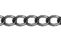C1-2 - curb chain 4mm link, 0.9mm wire - silver