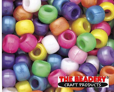 Beads Unlimited Transparent Turquoise Plastic Barrel Pony 6x8mm 6 x 8 mm