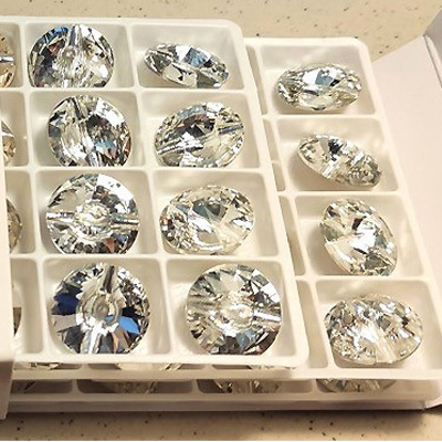 CRBUT27 CRY - Crystal Rivoli Buttons - crystal