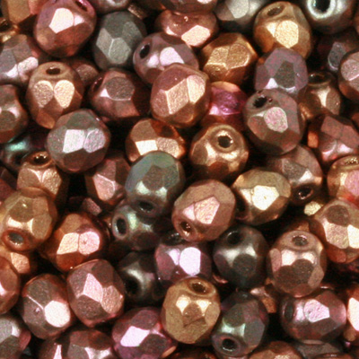 GBFP03-233 Czech fire-polished beads - Crystal Violet Rainbow