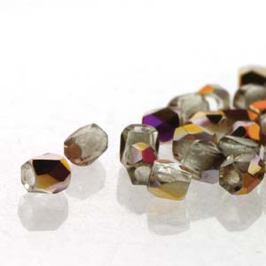 GBFP02-239 Czech fire-polished beads - crystal sliperit half-coated