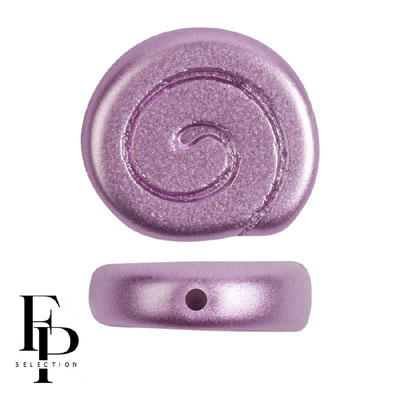 GBESNA-FPS-332 Czech Glass Snail Beads - pastel lila