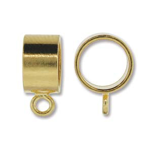 JF195-1 Kumihimo findings: pendant slide - gold