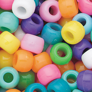 Pony Beads Plastic Barrel 6x8mm - Pearl Black - 100pk - Beads And Beading  Supplies from The Bead Shop Ltd UK