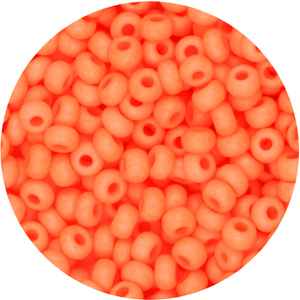 SB10-126 Preciosa Czech seed beads - opaque neon orange