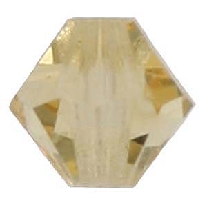 CCBIC03 21 Czech crystal bicones - light colorado topaz