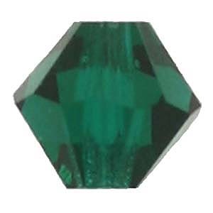 CCBIC03 7 Czech crystal bicones - emerald