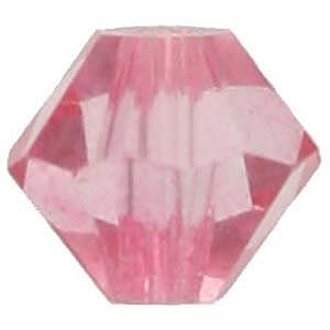 CCBIC03 8 Czech crystal bicones - rose