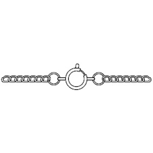 JF45-2 curb chain necklets - silver plated