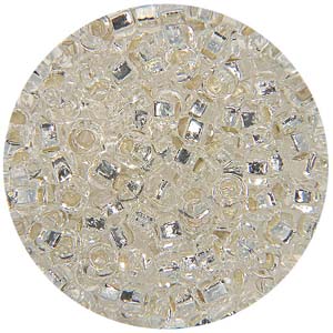 SB8-1 Preciosa Czech seed beads - silver lined crystal