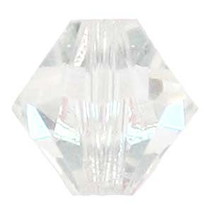 CCBIC03 1 Czech crystal bicones - crystal AB