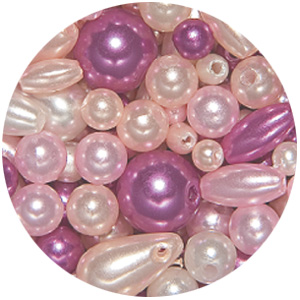 CT22 - assorted plastic pearls: candy tubes