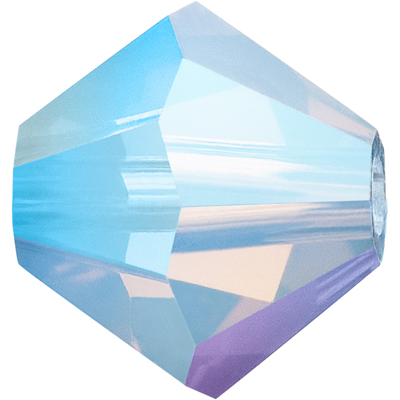 PCBIC04 PL O AB2 2 - Preciosa crystal bicones - other opal AB 2x colours