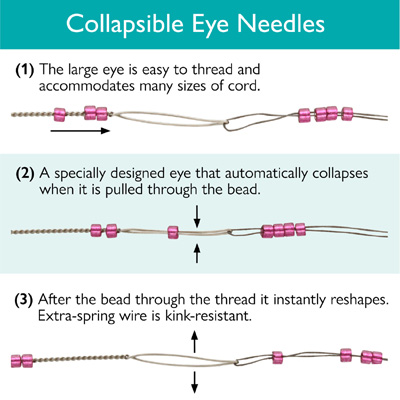 S126-5-3 - collapsible eye needles - 3 assorted sizes