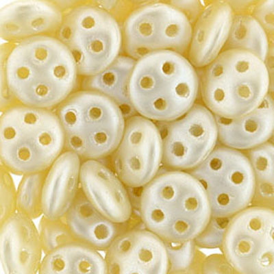 CMQL-338 CzechMates quadralentil beads - pastel cream