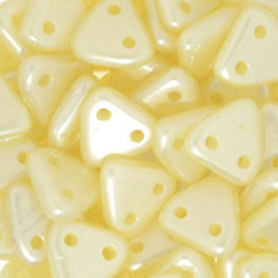 CMTR-338 CzechMates triangle beads - pastel cream