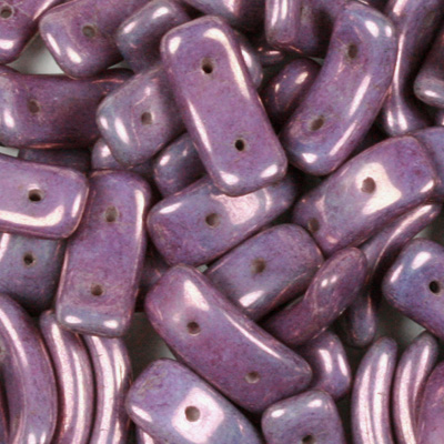 GBBOW-370 Czech Bow Beads - chalk vega