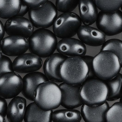 GBCDY08-320 Czech Candy Beads - pastel dark grey/hematite
