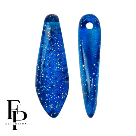 GBDAG-FPS-922 Czech Glass Daggers - Transparent Constellation Blue