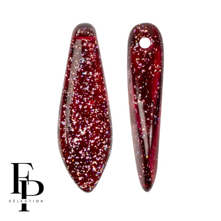 GBDAG-FPS-924 Czech Glass Daggers - Transparent Constellation Garnet
