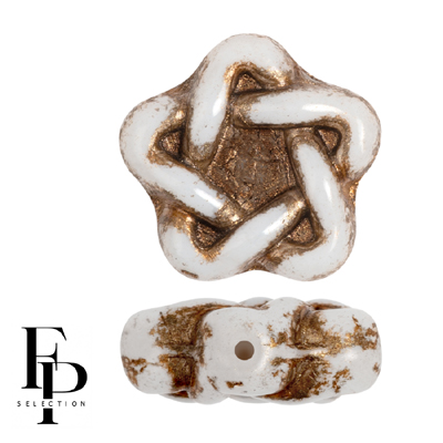 GBESTAR-FPS-952 Czech Glass Elegant Stars - Brown