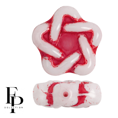 GBESTAR-FPS-957 Czech Glass Elegant Stars - Aurora Red