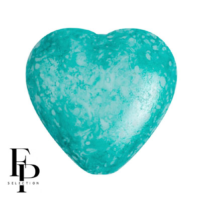 GBHRT-FPS-961 Czech Glass Heart - Mishmash Aqua