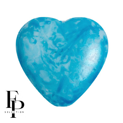 GBHRT-FPS-965 Czech Glass Heart - Mishmash Turquoise