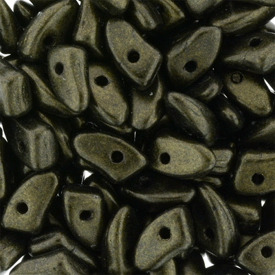 GBPR-287 Prong beads - Metallic Suede Dk Green