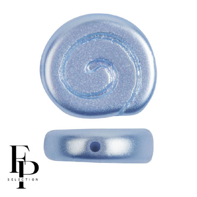 GBESNA-FPS-331 Czech Glass Snail Beads - light sapphire