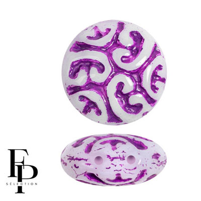 GBVCAB-FPS-954 Czech Glass Vintage Cabochons - Violet GBVCAB-FPS-954 Czech Glass Vintage Cabochons - Violet