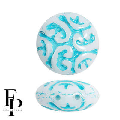 GBVCAB-FPS-955 Czech Glass Vintage Cabochons - Turquoise GBVCAB-FPS-955 Czech Glass Vintage Cabochons - Turquoise