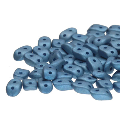 GBWAV-119 Czech Wave Beads - blue matt metallic GBWAV-119 Czech Wave Beads - blue matt metallic