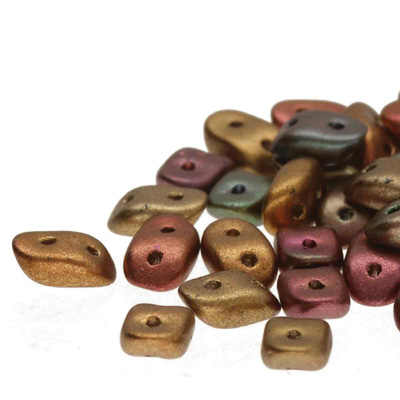 GBWAV-233 Czech Wave Beads - crystal violet rainbow