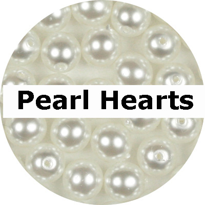 GPH08 - czech glass pearl hearts