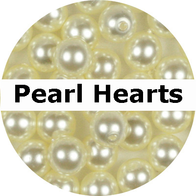 GPH08 - czech glass pearl hearts