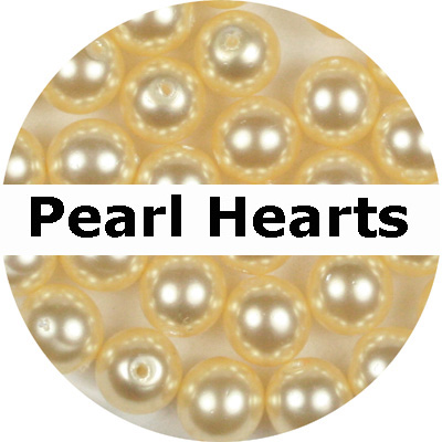 GPH08 - czech glass pearl hearts