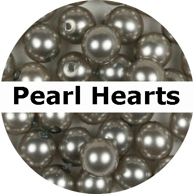 GPH08 - czech glass pearl hearts