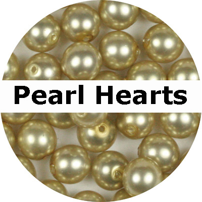 GPH08 - czech glass pearl hearts