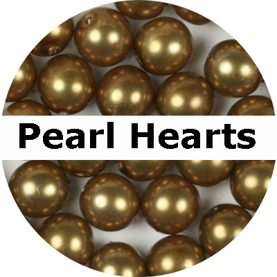 GPH08 - czech glass pearl hearts